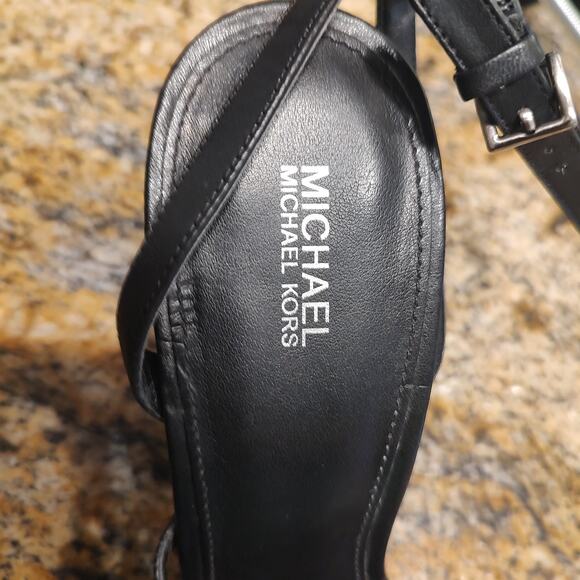 Michael Kors Black Heeled Sandals Size 10M - Picture 10 of 10